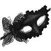 VANZACK Women's Masquerade Ball Mask, Black Plastic Venetian Lace Mask view 1