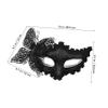 VANZACK Women's Masquerade Ball Mask, Black Plastic Venetian Lace Mask view 2