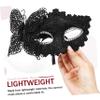 VANZACK Women's Masquerade Ball Mask, Black Plastic Venetian Lace Mask view 3