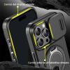 Mixroom Case for iPhone 15 Pro with Ring Stand and Sliding Camera Cover, Blue view 4