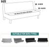AHYBE Armless Futon Stretch Sofa Cover for 2/3/4-Seat Sofas, Fits Most Standard Sofas (J, 120–150 cm) view 2