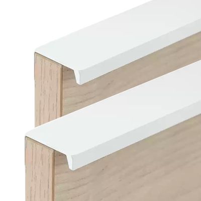 RSWZSFL 2-Piece Concealed Cabinet Handles with Screws, Aluminum T-Bar Drawer Pulls, Invisible Kitchen Handles (White, 320 mm Pitch)