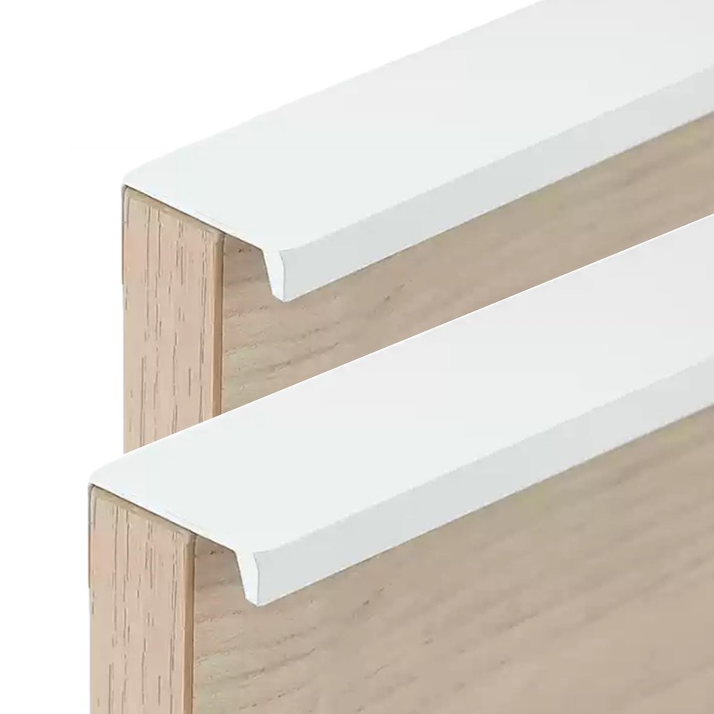 RSWZSFL 2-Piece Concealed Cabinet Handles with Screws, Aluminum T-Bar Drawer Pulls, Invisible Kitchen Handles (White, 320 mm Pitch)