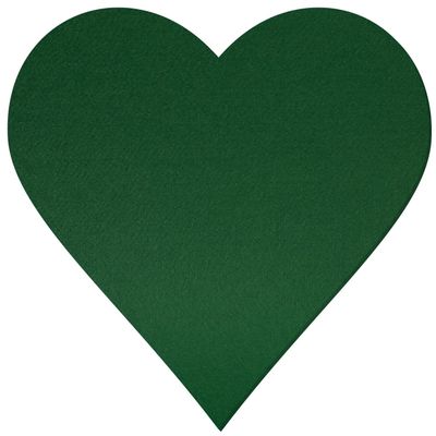 Btic GmbH Dark Green Felt Heart, 3–60 cm Height x Width, for Crafts and Decorating