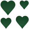 Btic GmbH Dark Green Felt Heart, 3–60 cm Height x Width, for Crafts and Decorating view 2