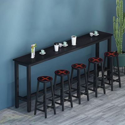 Tall Bistro Bar Table for Kitchen, Black