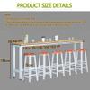 Tall Bistro Bar Table for Kitchen, Black view 3