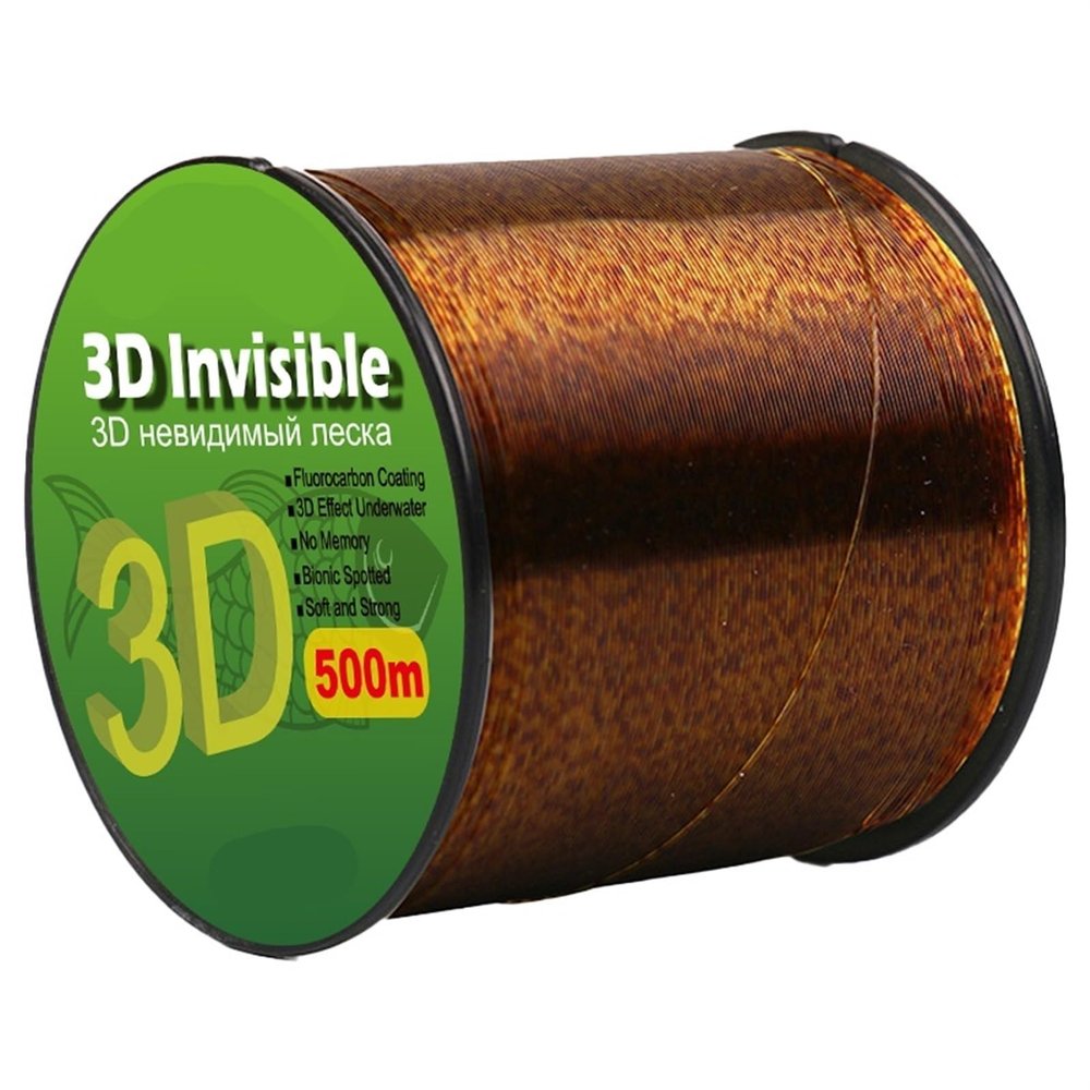 JBJYGSG 500 m Invisible Speckled Fishing Line, Super-Strong Sinking Coated Carp Line, 3.0/0.285 mm