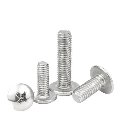 Ctongrun M2–M6 Nickel-Plated Cross Truss Head Machine Screws, M4 × 12 mm, 20 pcs