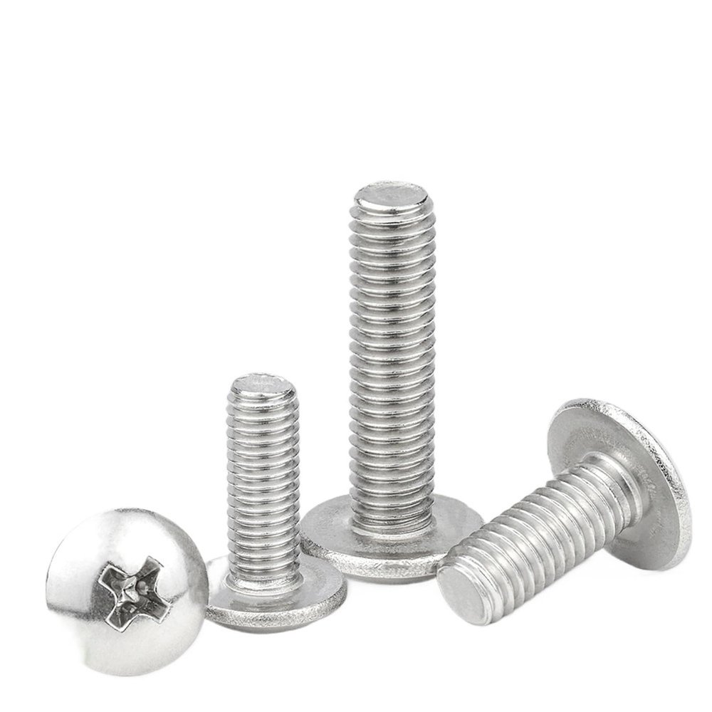 Ctongrun M2–M6 Nickel-Plated Cross Truss Head Machine Screws, M4 × 12 mm, 20 pcs
