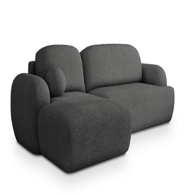 Masseno MODENZA N L-S Corner Sofa Bed with Storage, Left-Hand Facing, Gray, Now or Never 92