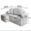 Masseno MODENZA N L-S Corner Sofa Bed with Storage, Left-Hand Facing, Gray, Now or Never 92 view 3