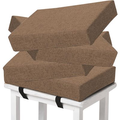 Non-Slip Chair Seat Cushions, Washable, 4-Pack, 30 x 30 x 8 cm
