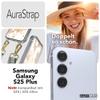 EAZY CASE Phone Lanyard for Galaxy S25 Plus, Adjustable Strap with Silicone Case, Wave, Beige/Blue/Gold view 2