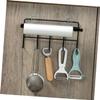VALICLUD Towel Rack with 5 Hooks, Iron, Black, Holds up to 3 kg view 3
