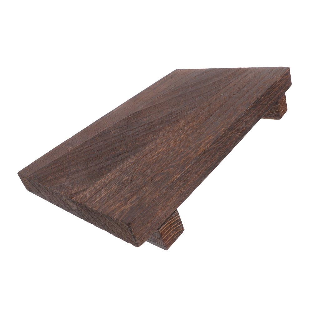 TOPBATHY Square Wooden Display Shelf for Desk and Collectibles