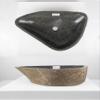 wohnfreuden Natural Stone Washbasin, 60 cm, Oval, Gray, Indonesian River Stone – Choose Your Unique Piece view 1