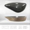wohnfreuden Natural Stone Washbasin, 60 cm, Oval, Gray, Indonesian River Stone – Choose Your Unique Piece view 2