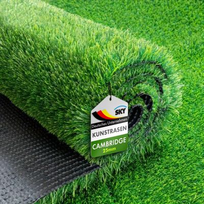 KARAT Sky Artificial Turf 200 x 600 cm – Weather-Resistant Outdoor Carpet in Green for Balcony, Patio & Garden – Durable Flooring Alternative to Grass – 25 mm Cambridge