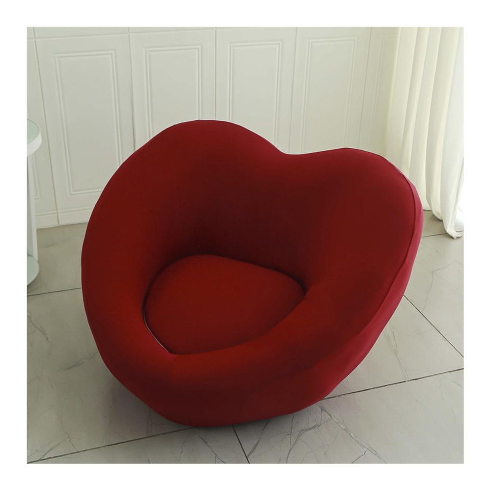 Printed Heart-Shaped Stretch Sofa Cover for 1-Seater Sofas