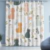 Kioldoq Cartoon Cat Blackout Curtains with Grommets, 175 x 140 cm, 2-Piece Set view 3