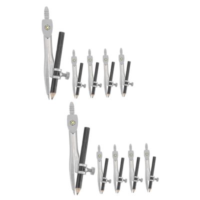 SHINEOFI 2 Sets of Drawing Compasses, 10 Pieces
