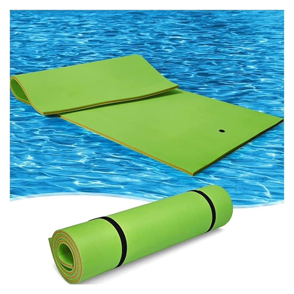 HEIDOUOZ Swim Mat, Floating Water Mat for Relaxing and Recreation, Beach, Lake and Pool (Green, 4 m x 1.5 m x 2.2 cm)
