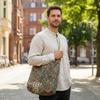 Boho Shoulder Bag, Block-Printed, Spacious, Model 6 view 2