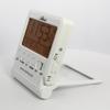 Atlanta Radio-Controlled Digital Travel Alarm Clock with LCD, Light, Snooze & Temperature - 1805/0 White view 3