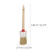HOMSFOU Paint Brushes with Ergonomic Wooden Handles, Synthetic Bristles, 3-Piece Set view 2