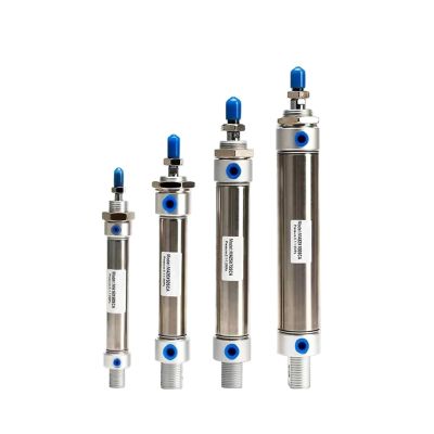 TIEOAXFT MA16/20/25/32/40 Double-Acting Stainless Steel Mini Pneumatic Cylinder, 50 mm Stroke, 16 mm Bore