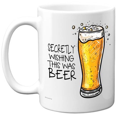 Funny Mug for Men and Women – “Secretly Wishing This Was Beer,” 325 ml