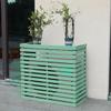 Solid Wood Outdoor Air Conditioner Cover and Plant Stand view 1