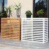 Solid Wood Outdoor Air Conditioner Cover and Plant Stand view 2