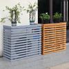 Solid Wood Outdoor Air Conditioner Cover and Plant Stand view 3