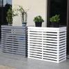 Solid Wood Outdoor Air Conditioner Cover and Plant Stand view 4