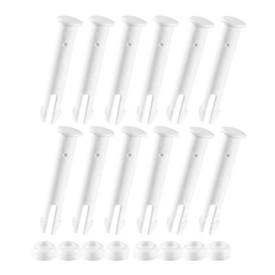 VINTORKY 20-Pack 6 cm White ABS Pool Connector Pins for Above-Ground Pools and Round Frames