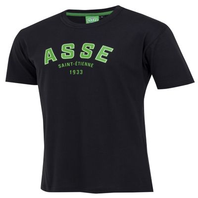 AS Saint-Étienne Men's T-Shirt ASSE, Official Collection, Black, M