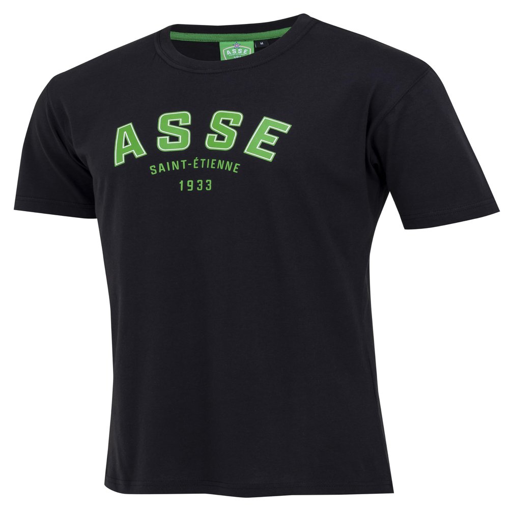 AS Saint-Étienne Men's T-Shirt ASSE, Official Collection, Black, M