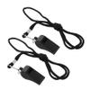 TOYANDONA Black ABS Referee Whistles with Lanyards, 2 pcs view 1