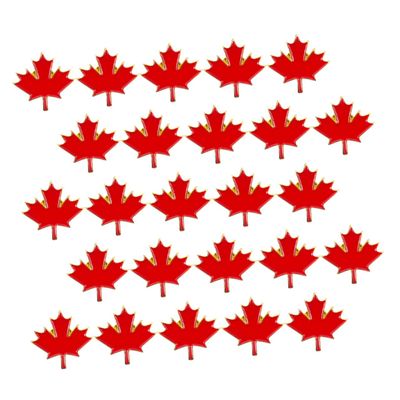Zerodeko 25-Piece Maple Leaf Brooch Set, Metal Lapel Pins for Fall
