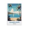 WGMDOEE Guadeloupe France Vintage Travel Poster, 20 x 30 cm, Canvas Wall Art view 1