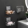 Wall-Mounted Soap Holder, No-Drill, Coated, Space-Saving, 13 x 8 cm view 4