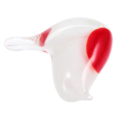 WEKAMOS Decorative White Glass Bird Figurine with Crystal Look