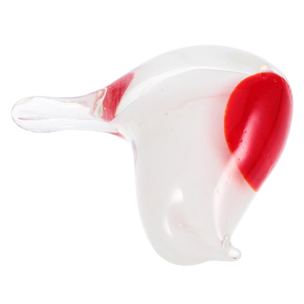WEKAMOS Decorative White Glass Bird Figurine with Crystal Look