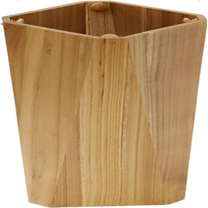 Suixtil Wooden Umbrella Stand, Natural Wood Grain, Indoor, for 7–8 Umbrellas, Yellow, 22 cm