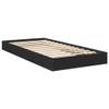 WKIEQACO Bed Frame Without Mattress, Black, 90 x 200 cm, Engineered Wood view 3