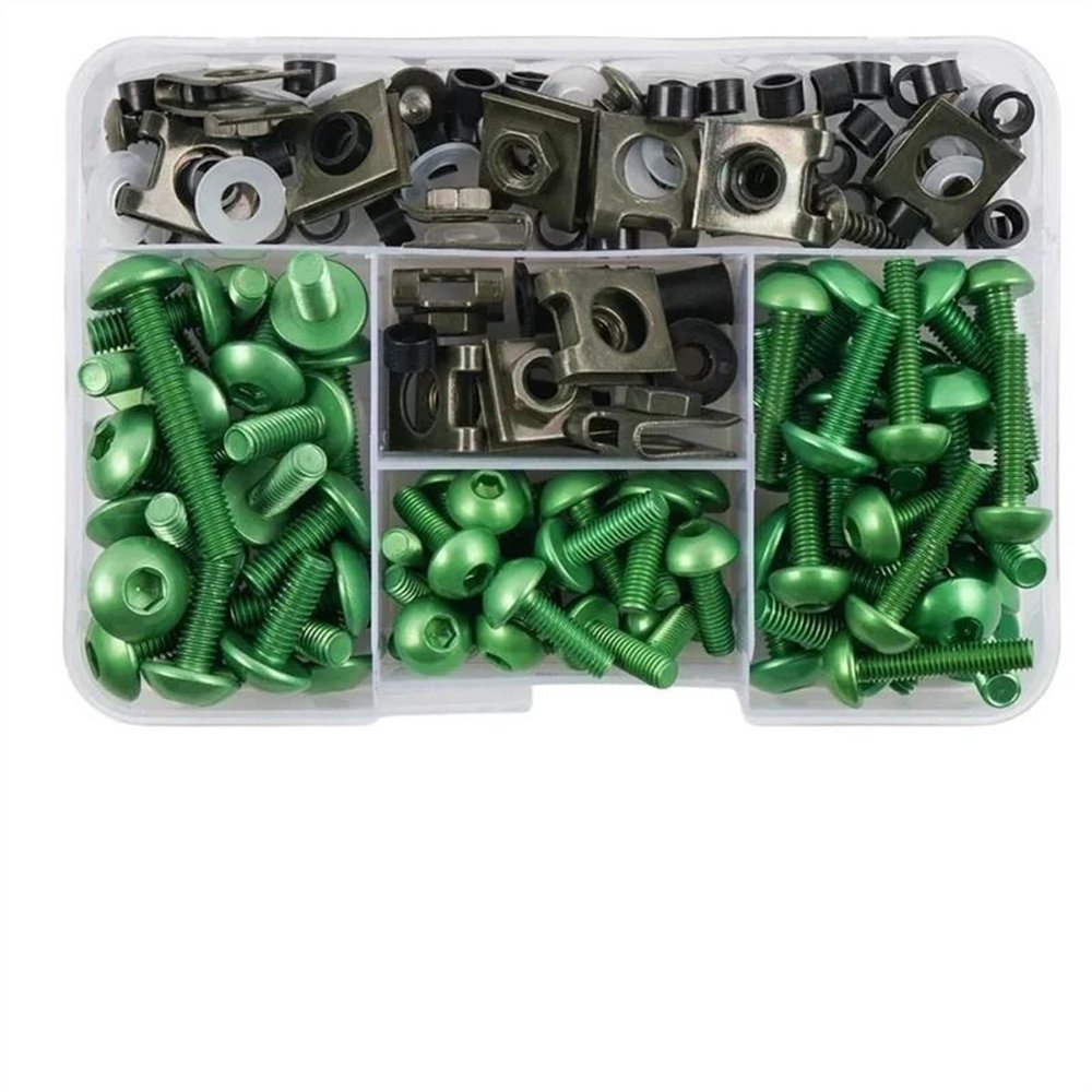 UJNHEQ Motorcycle Fairing Bolt Kit for MT03 MT09 FZ1 FZ6, Green