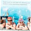 Hemobllo 2-Pack Women's Pleated Swim Caps, Orange view 2