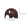 VALICLUD Elephant Wall Clock for Children's Room, Decorative Hanging Clock, Coffee view 2